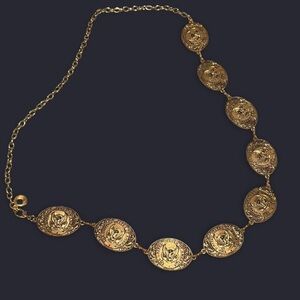 Elegant Gold Coin Chain Belt for Women